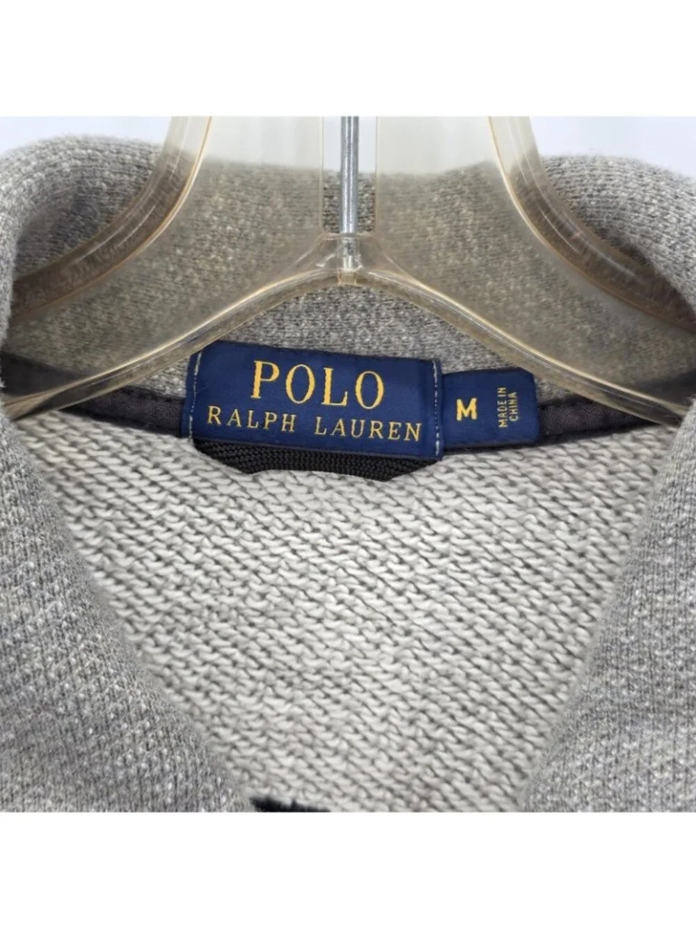 Vintage Polo Ralph Lauren Jacket Mens M Gray Varsity Indian Head Athletic Club